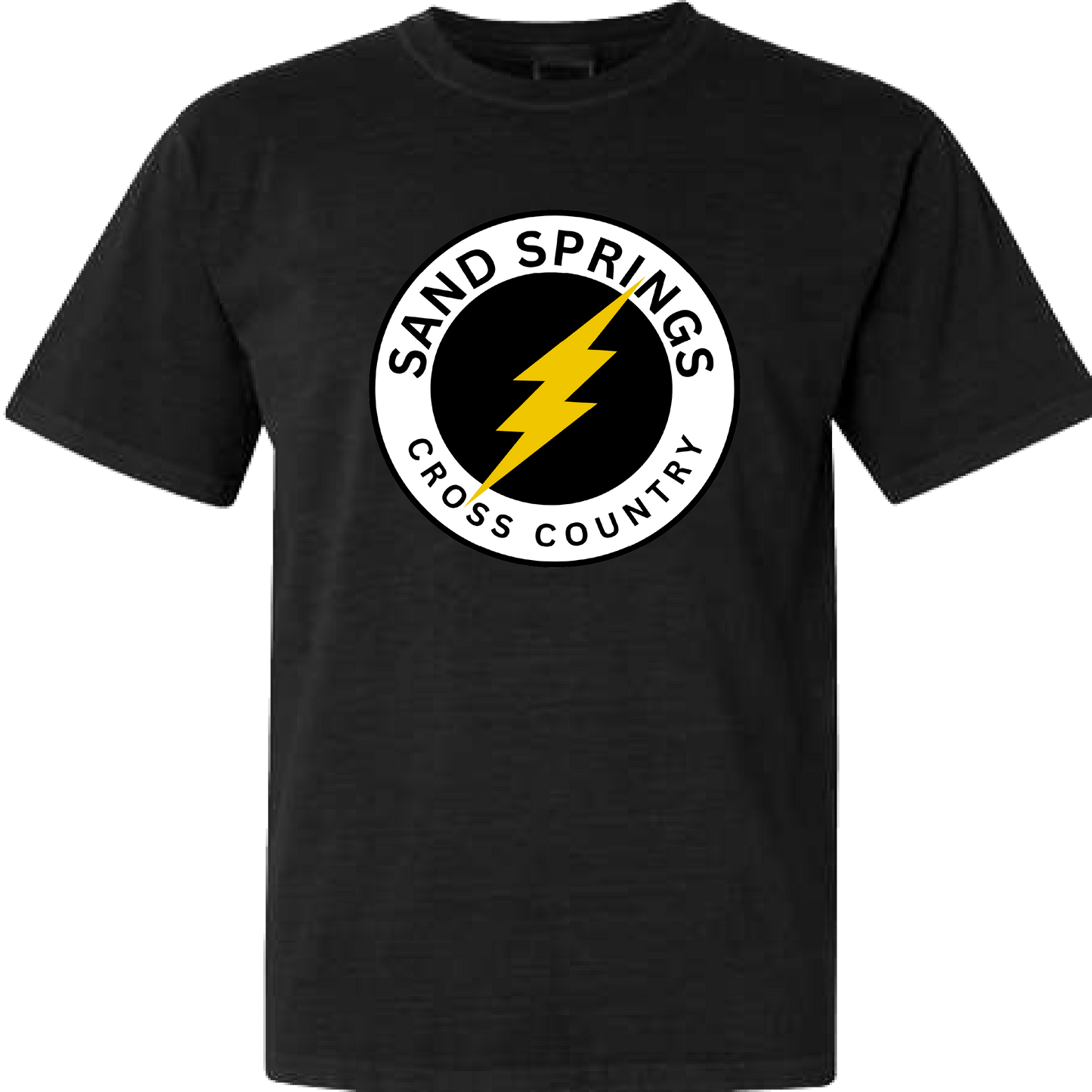 Sand Springs Cross Country Black Tee