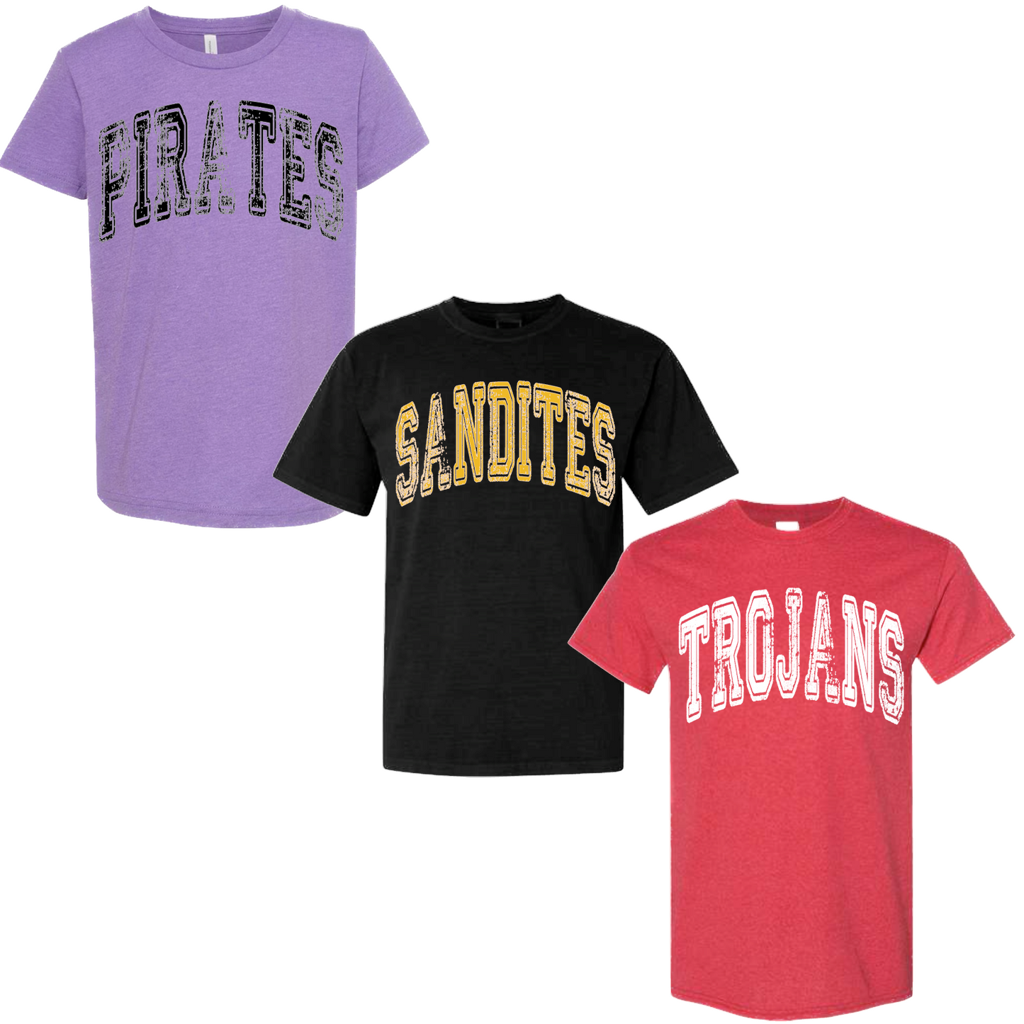 CUSTOM Distressed Mascot Tee