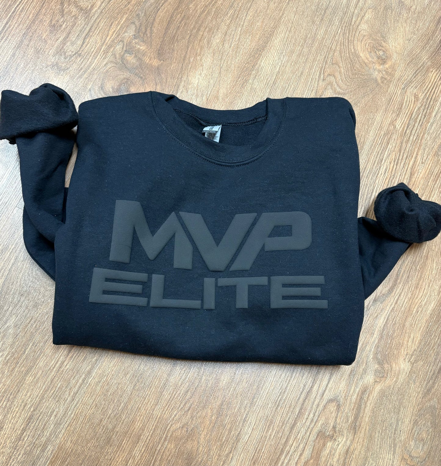 Black on Black Logo Puff Sweatshirt