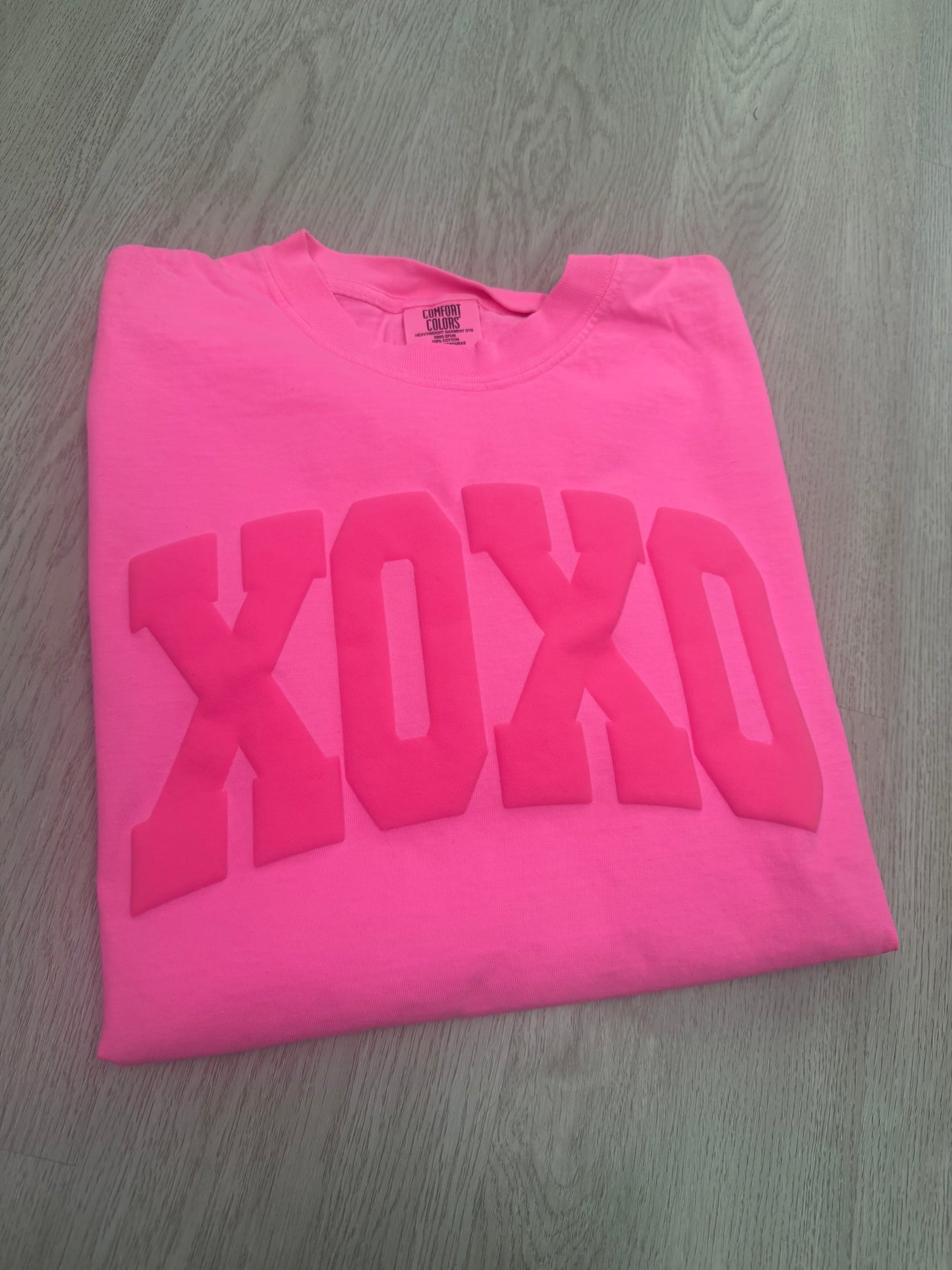 XOXO LARGE PINK PUFF TEE