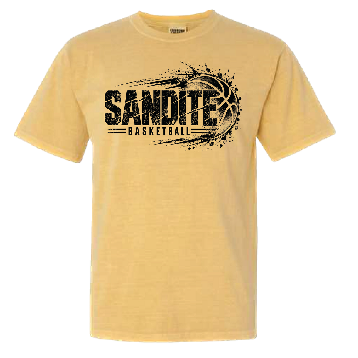Sandite Basketball Mustard Tee
