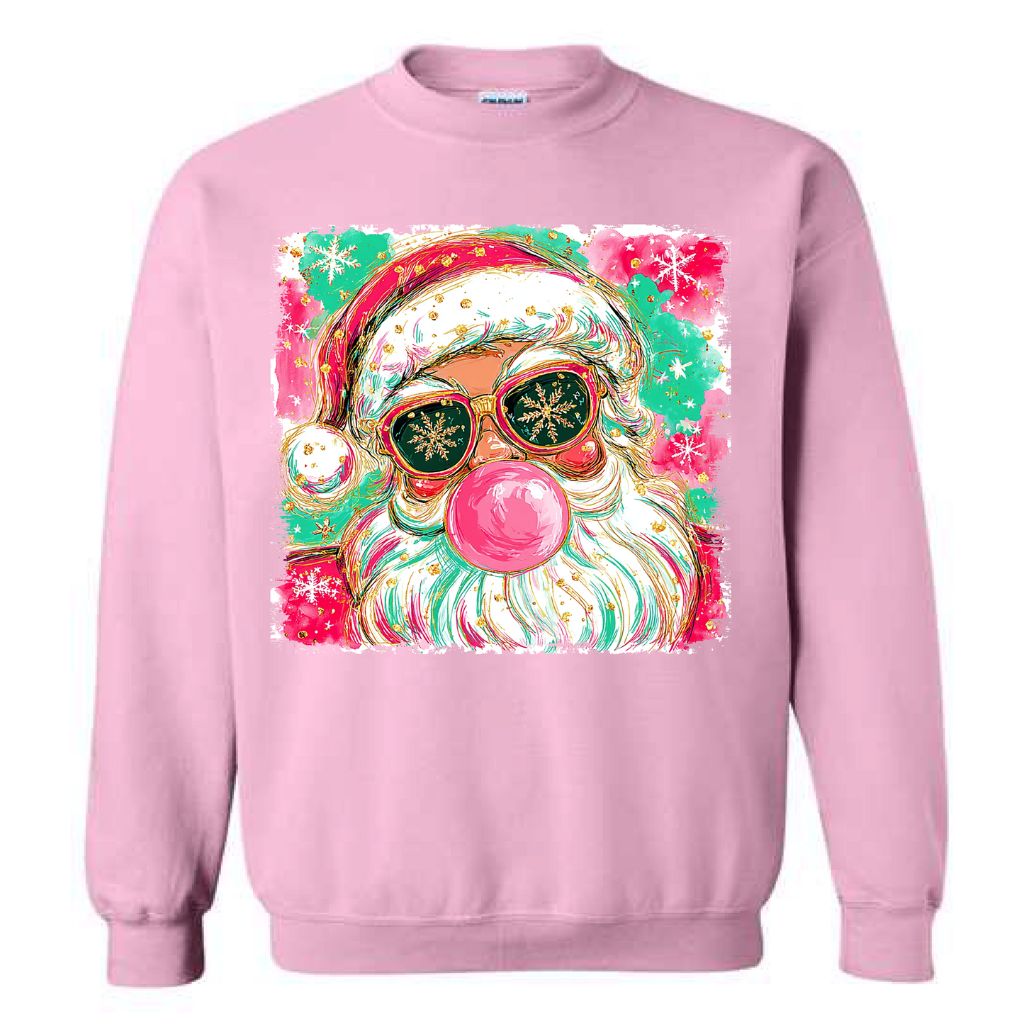 Pink Santa Bubble Sweatshirt