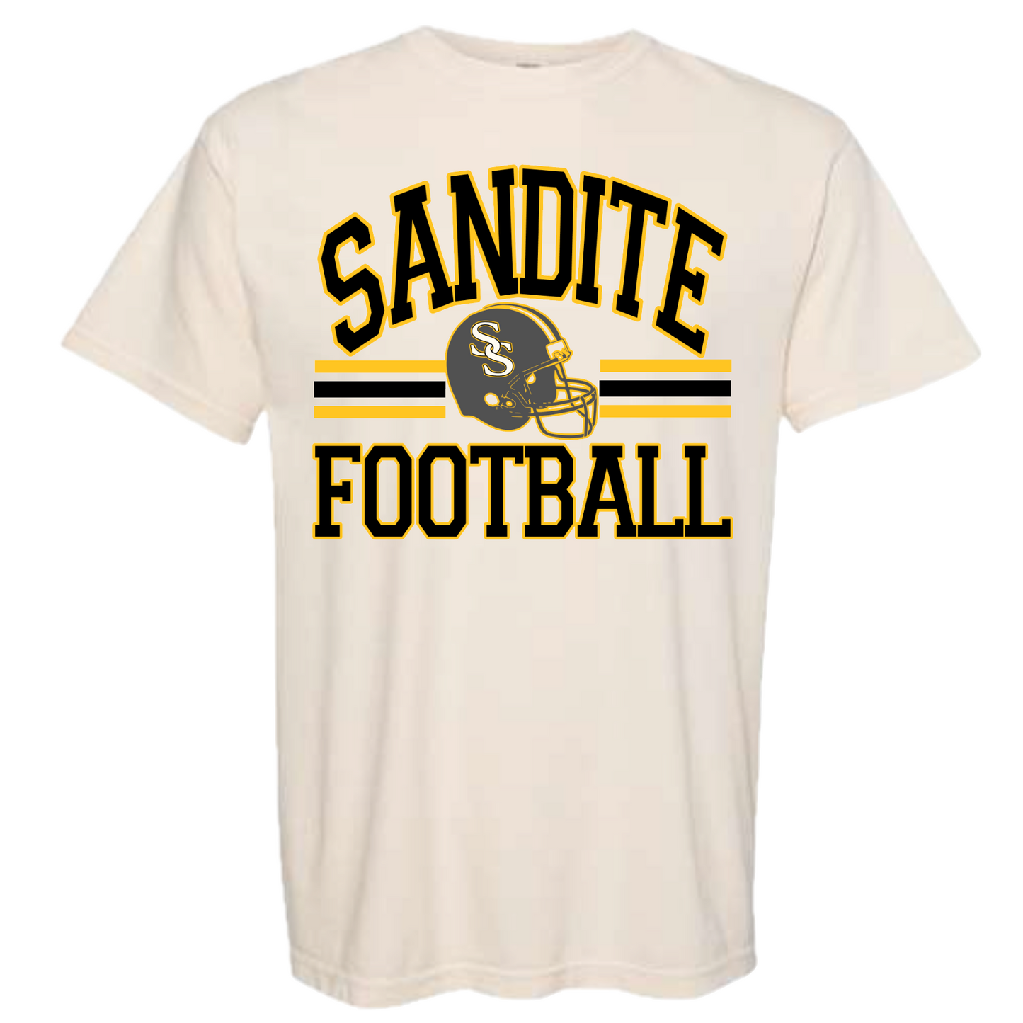 Sandite Football Helmet Tee Ivory