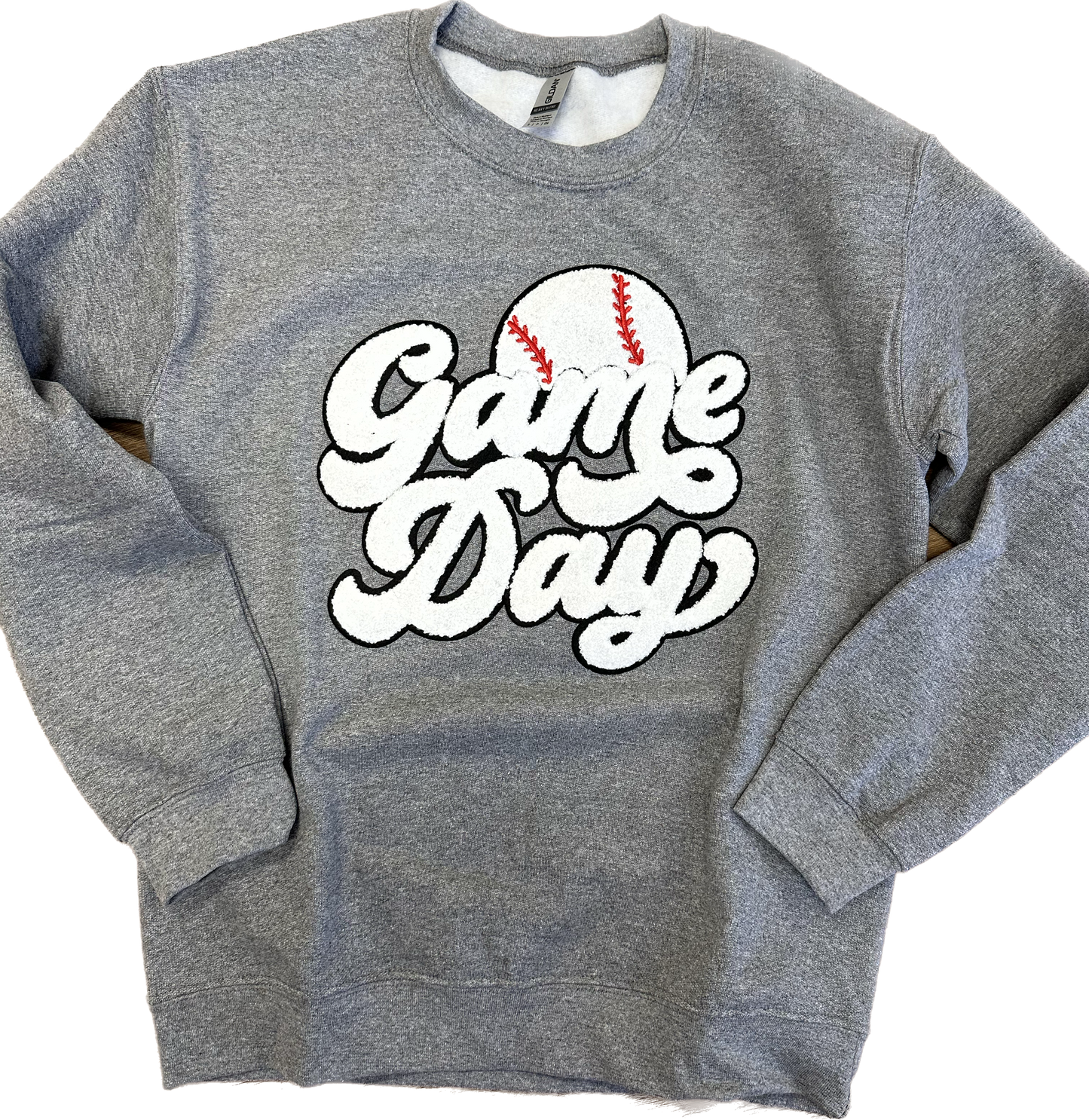 Baseball Game Day Chenille Sweatshirt