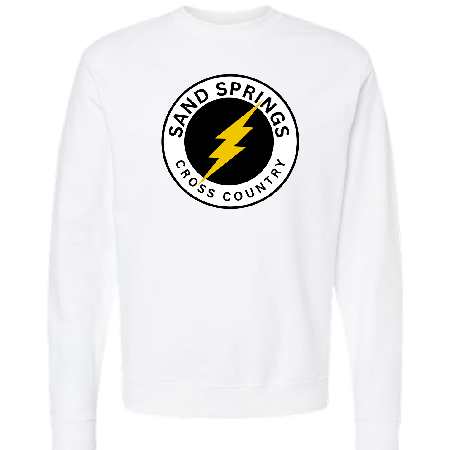 Sand Springs Cross Country White Long Sleeve Tee