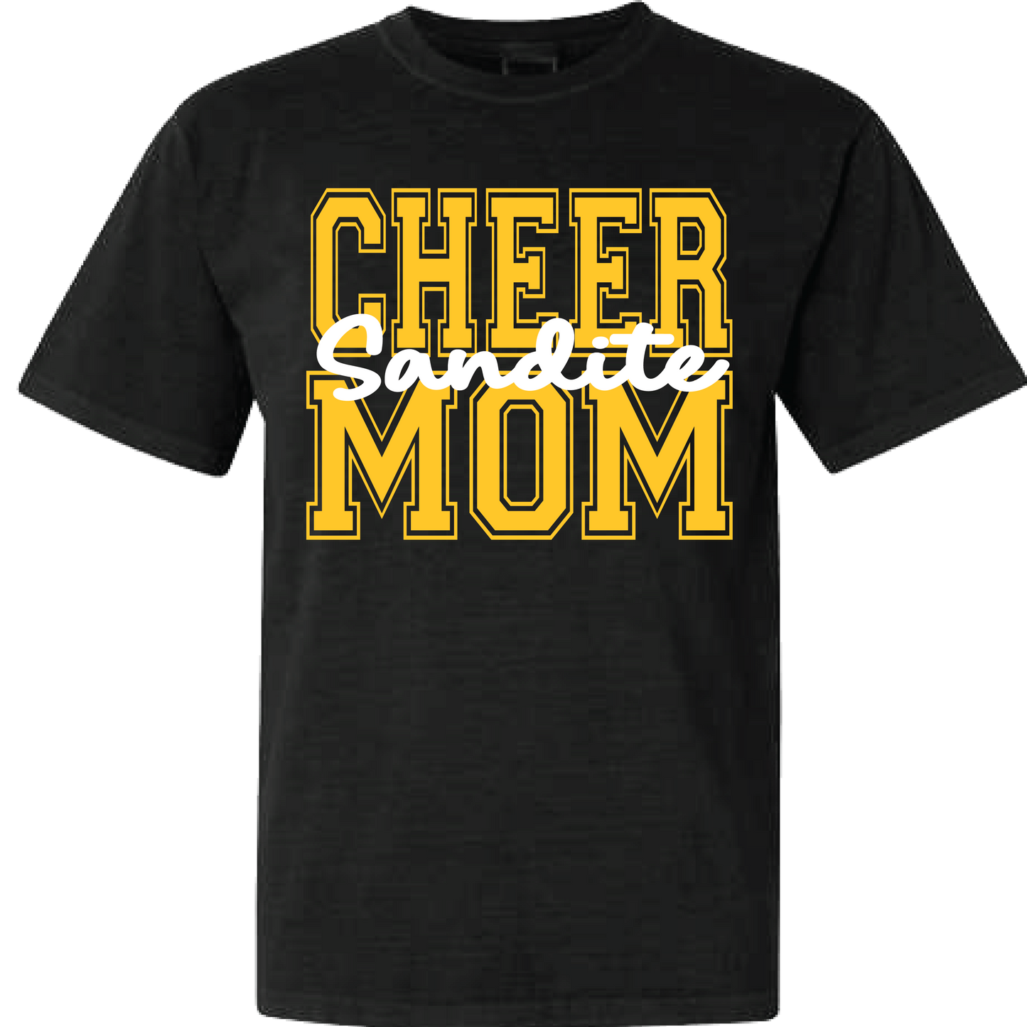 CUSTOM Cheer Tee on Black