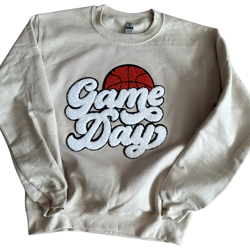 Basketball Game Day Chenille Sweatshirt
