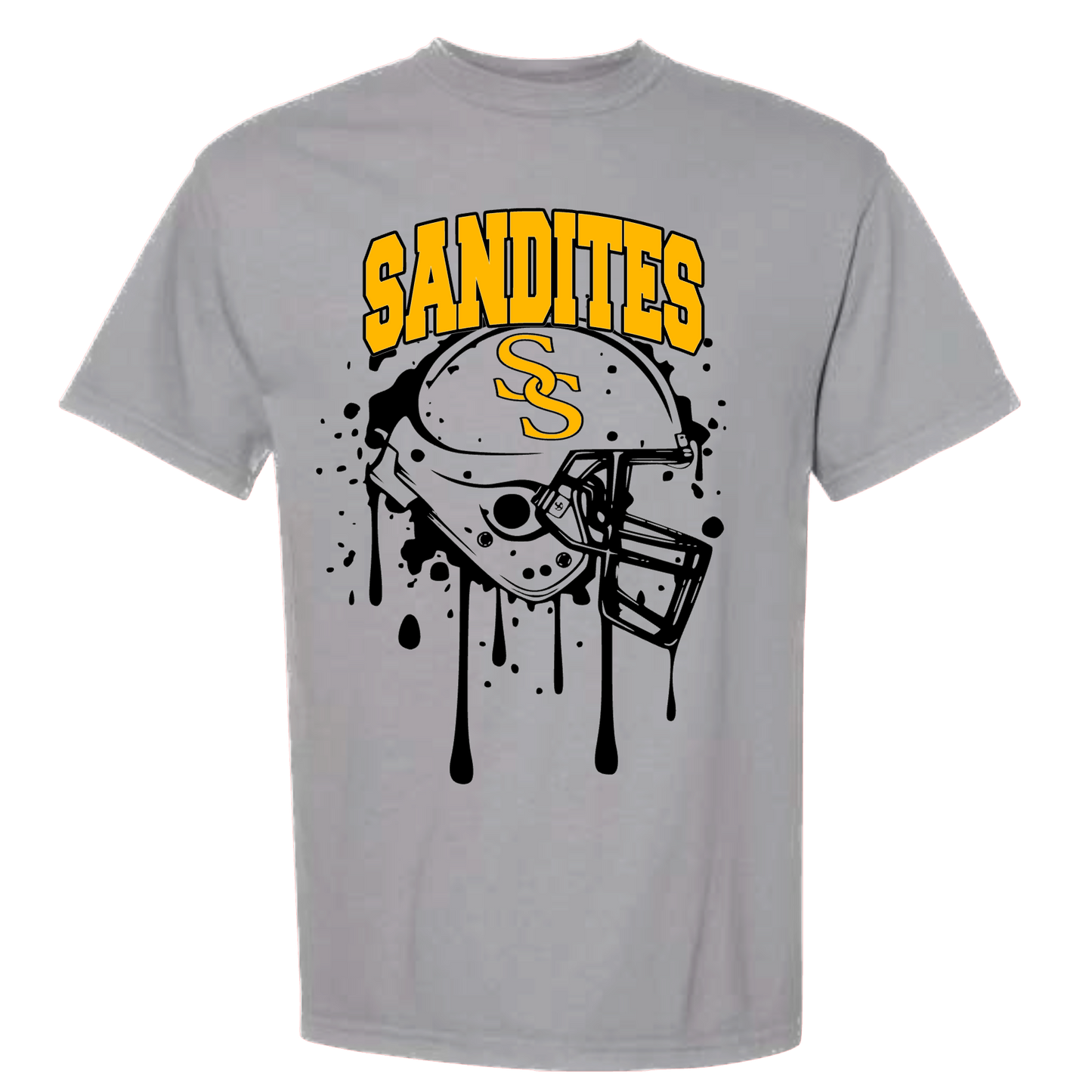 Sandites Gray Helmet Drip Tee