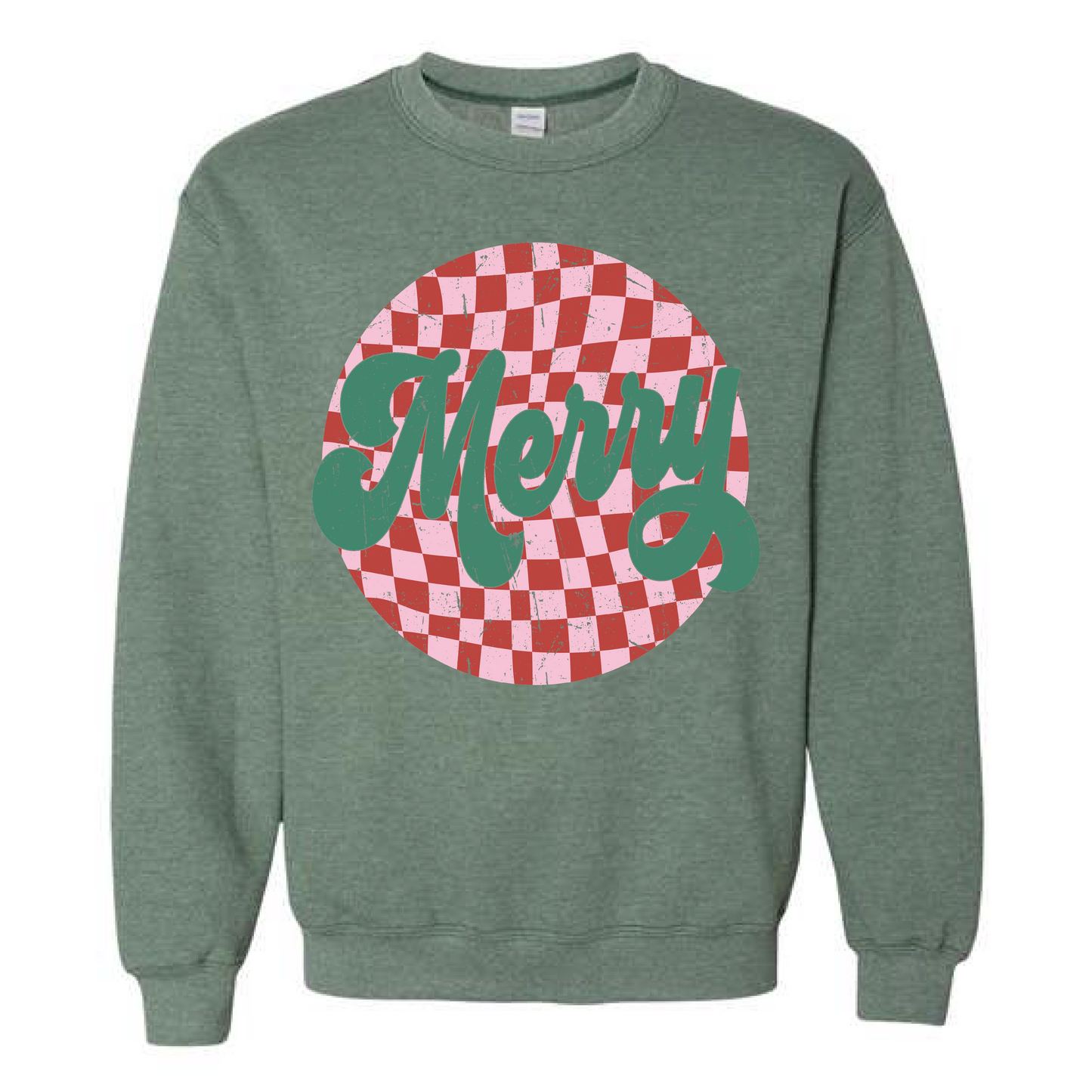 Merry Checkered Sweatshirt
