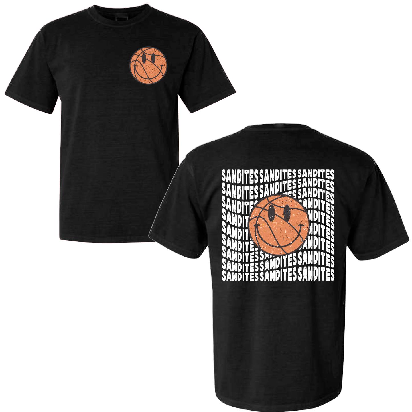SS Basketball Smiley Tee/Sweatshirt