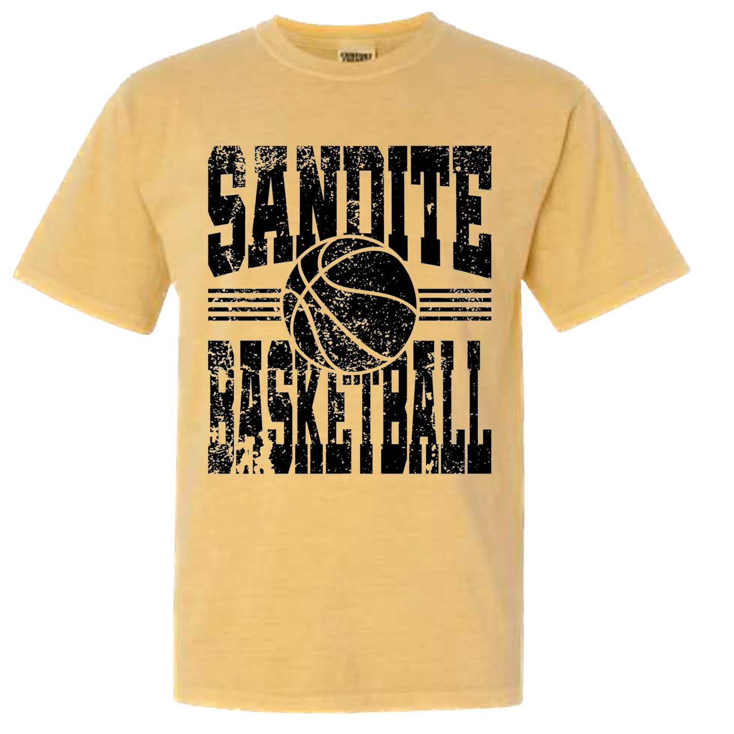 Sandite Basketball Mustard Tee