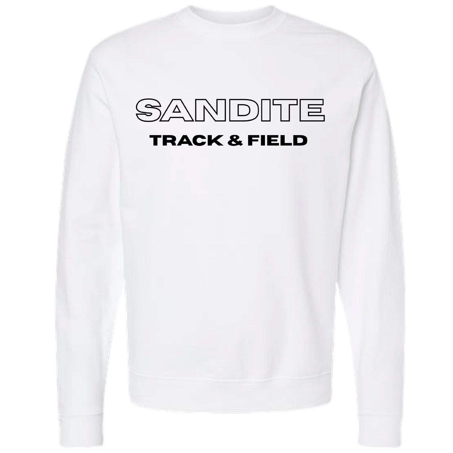 White Sandite Track & Field Logo Long Sleeve Tee