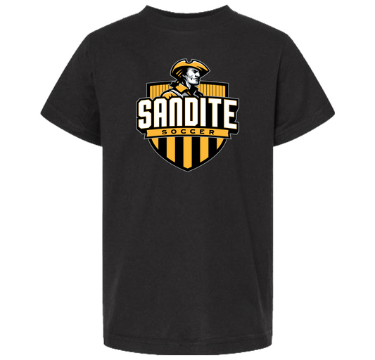 Sandite Soccer Crest on Black