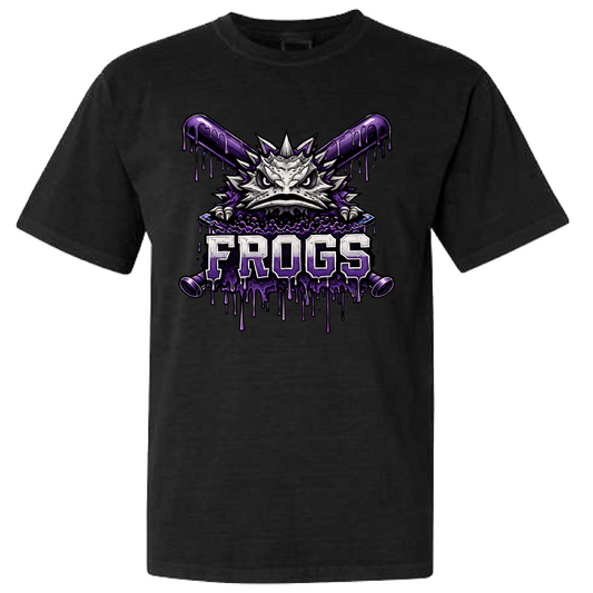 Frogs Black Drip Tee