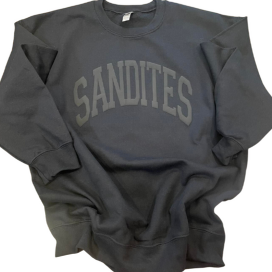 Custom Black on Black Puff Sweatshirt
