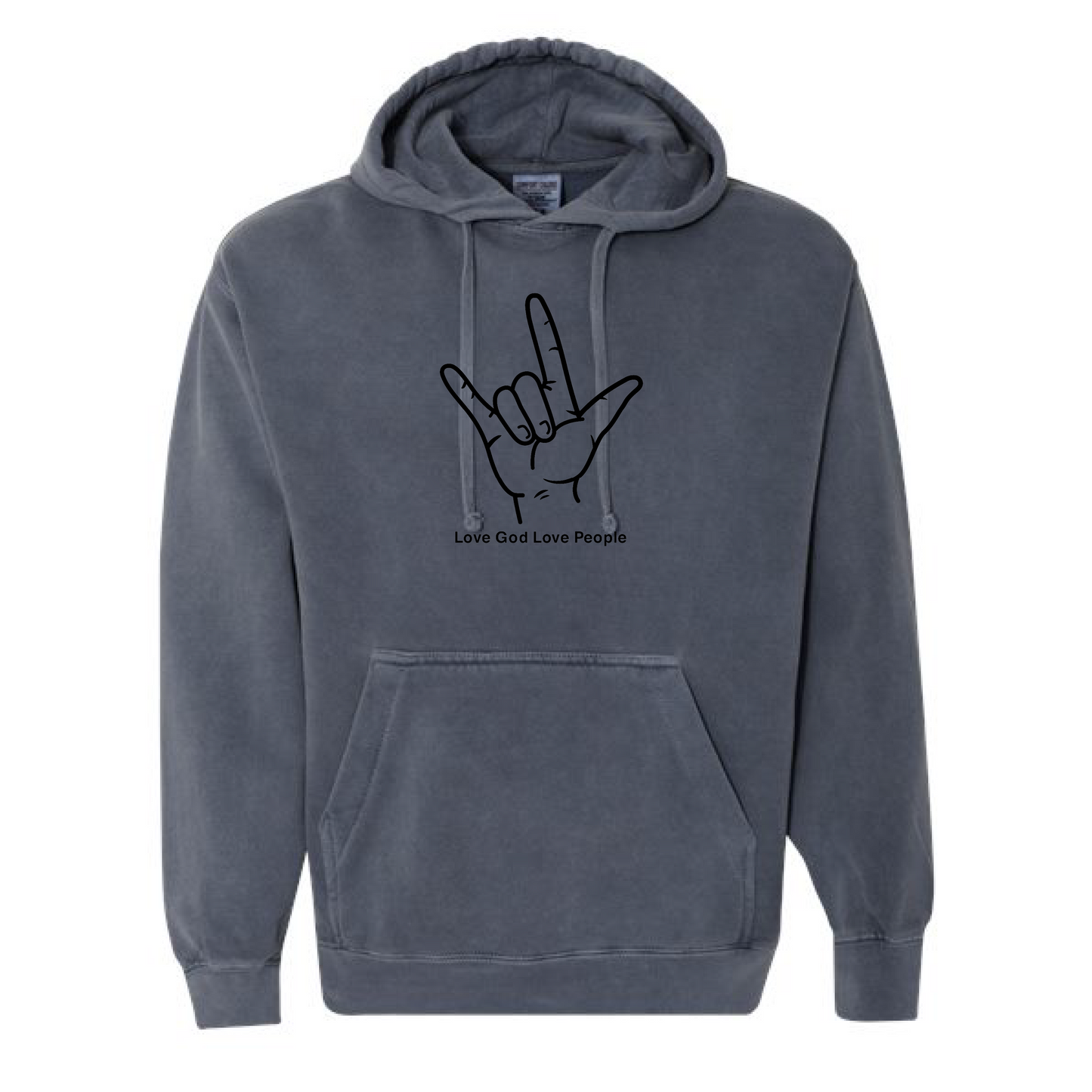 Comfort Colors Denim Hand Hoodie