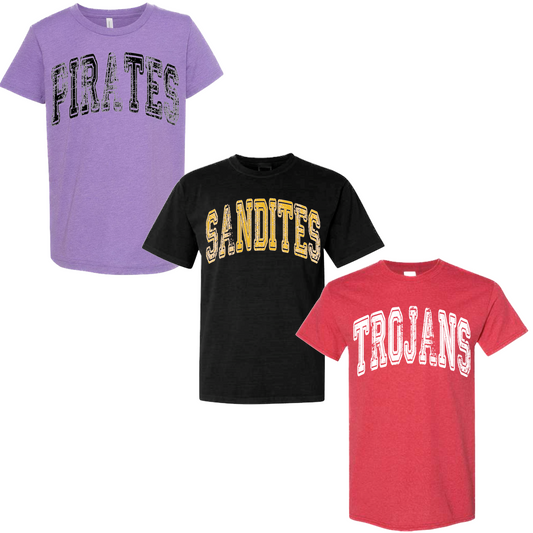 CUSTOM Distressed Mascot Tee