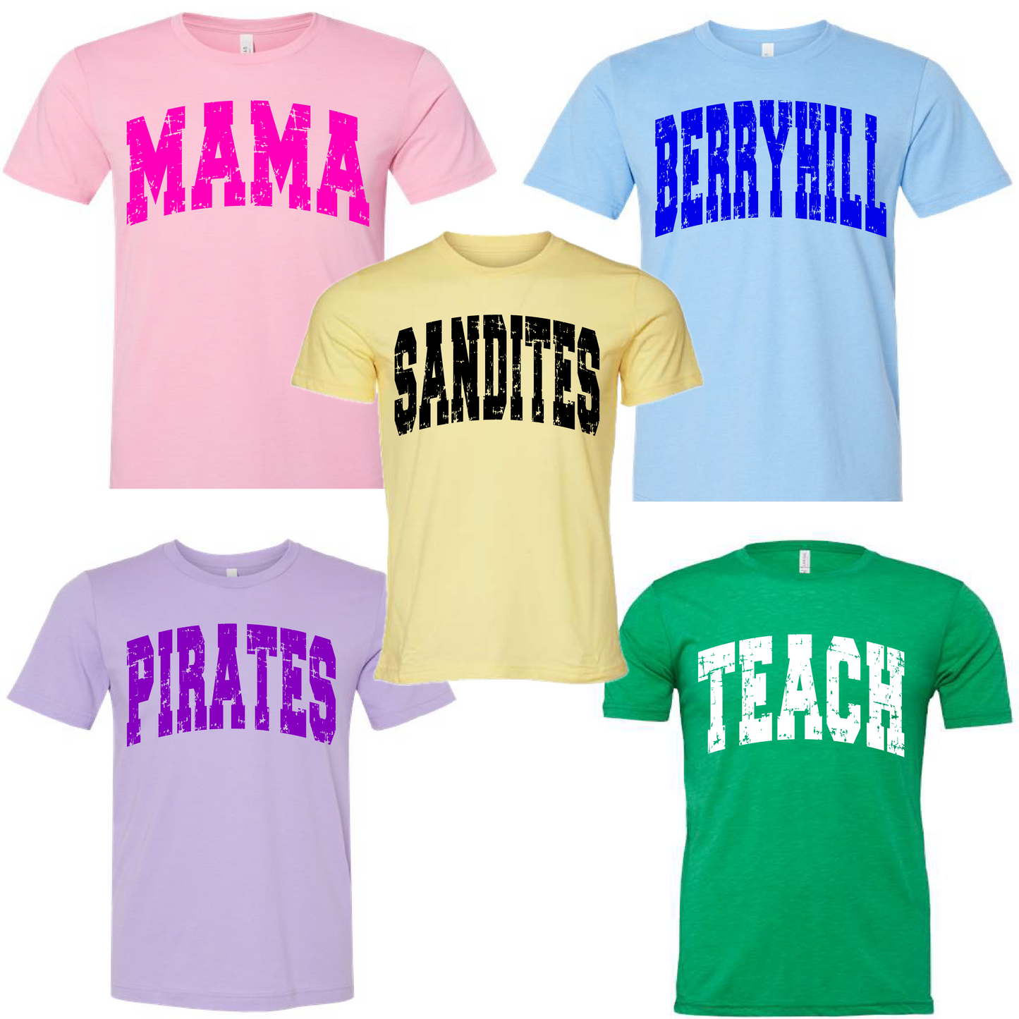 Custom Word Distress Tee