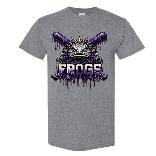 Frogs Gray Drip Tee