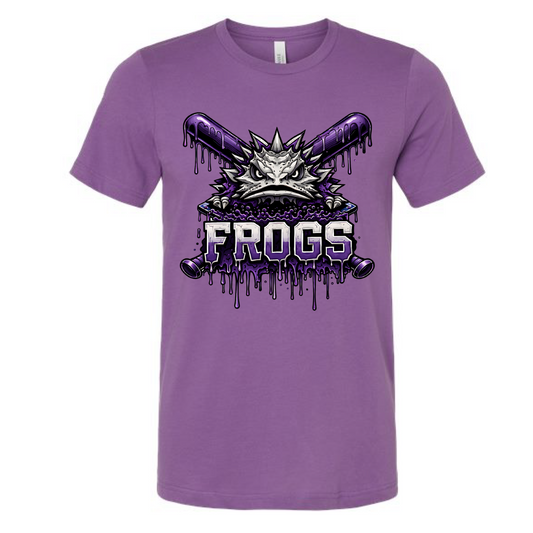Frogs Purple Drip Tee