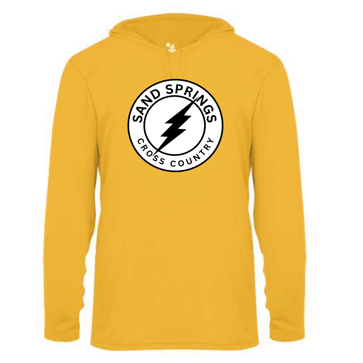 Sand Springs Gold Hooded Long Sleeve Dri Fit