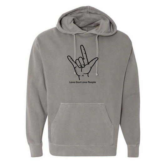 Comfort Colors Grey Hand Hoodie