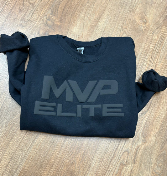 Black on Black Logo Puff Sweatshirt