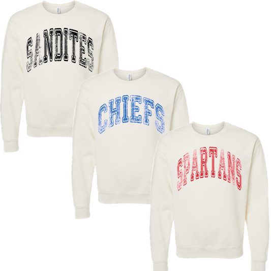 Custom Mascot Ivory Sweatshirt
