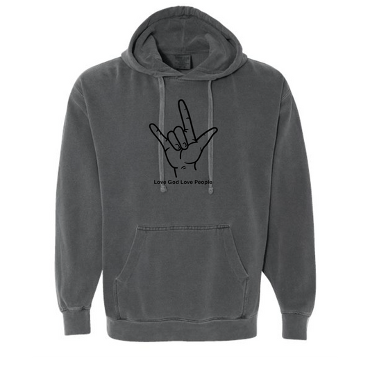 Comfort Colors Pepper Hand Hoodie