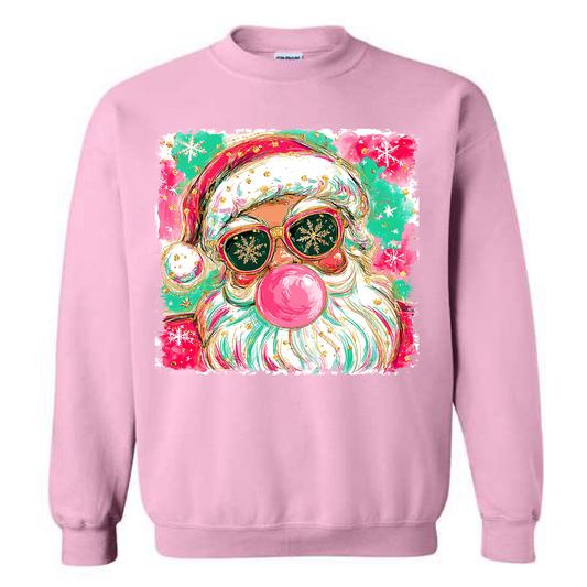 Pink Santa Bubble Sweatshirt