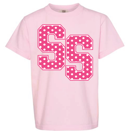 Polka Dot SS Pink Tee