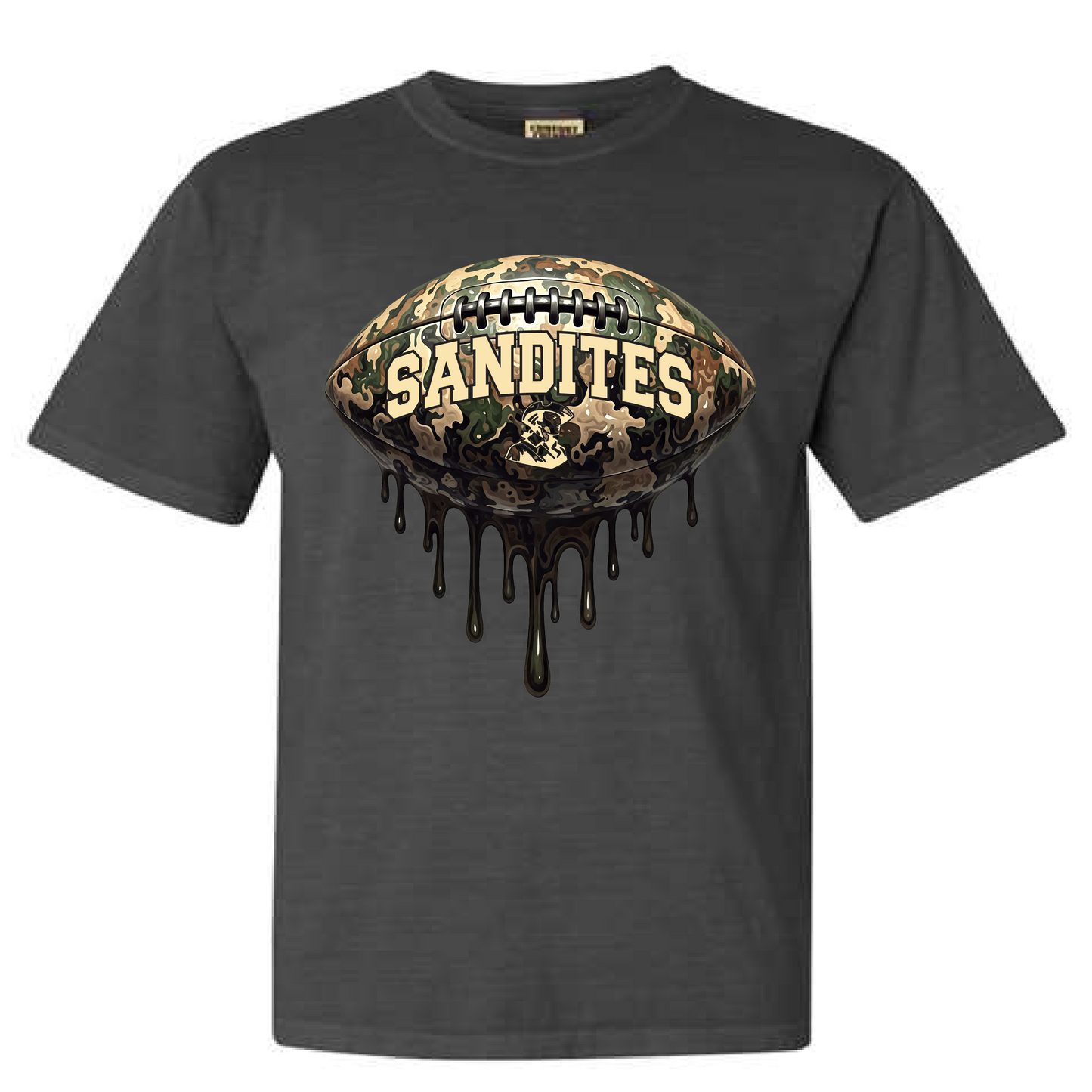 Sandites Camo Football Tee