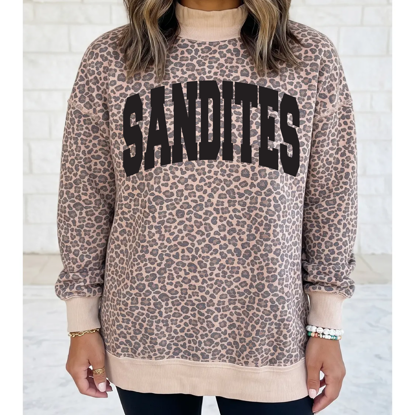 Custom Leopard Mock Neck