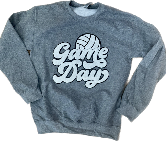 Volleyball Game Day Chenille Sweatshirt