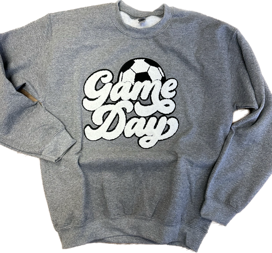 Soccer Game Day Chenille Sweatshirt
