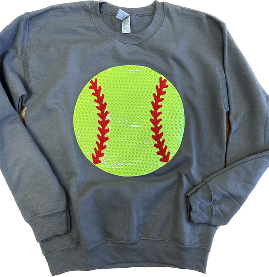 Softball Sequin Sweatshirt