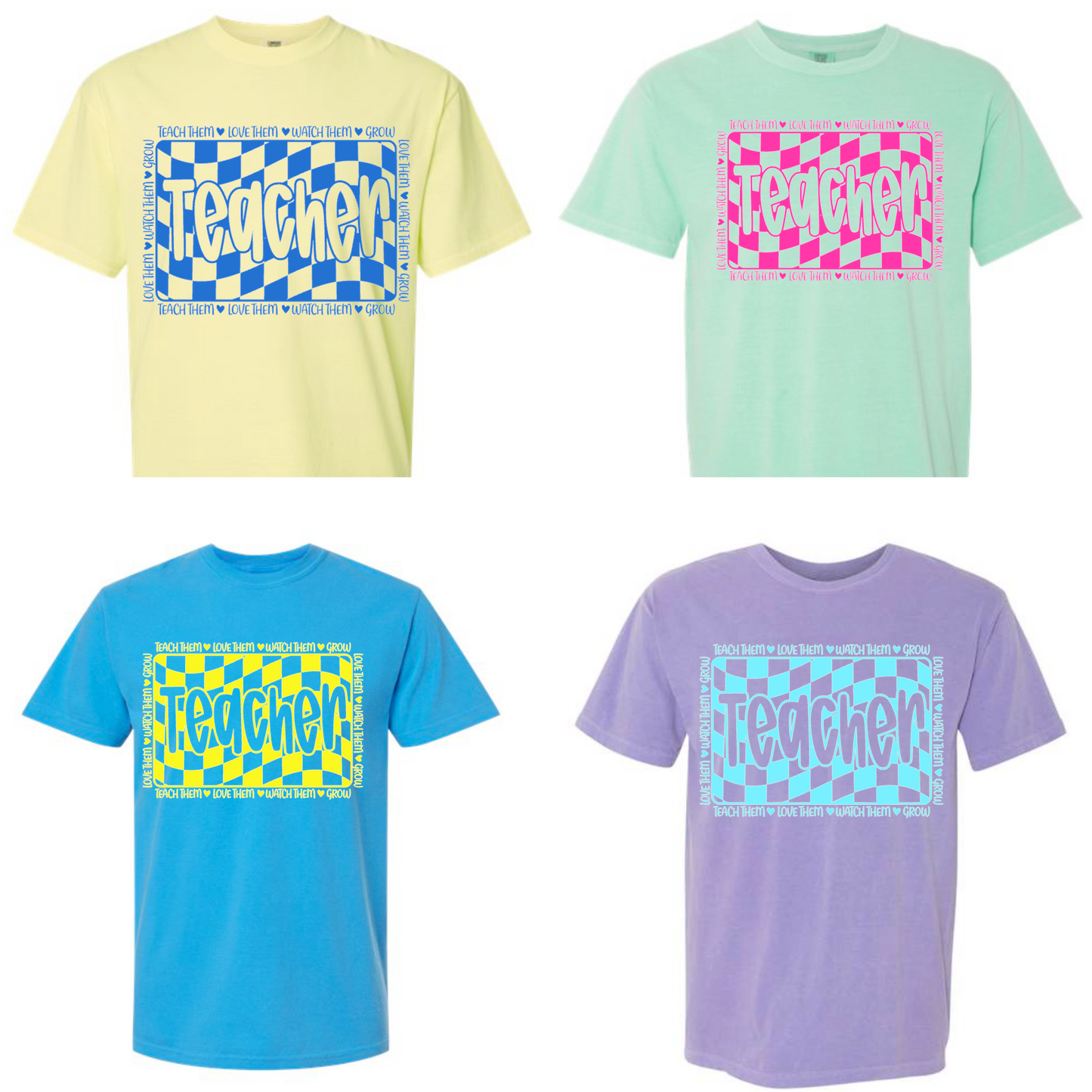 Checkered Teacher Tee