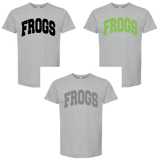 Frogs Arched Puff Tee on Gray