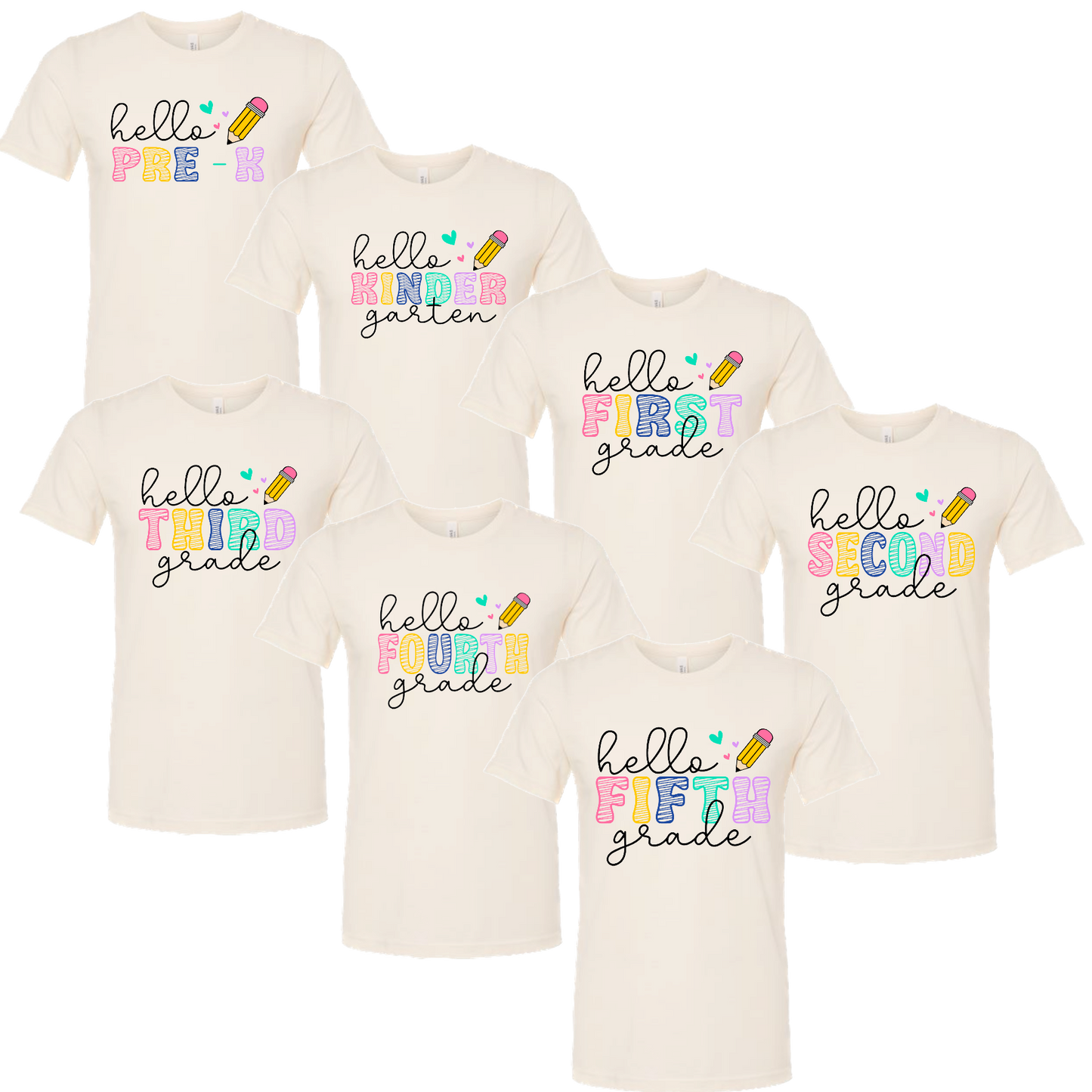 Hello First Day Tees