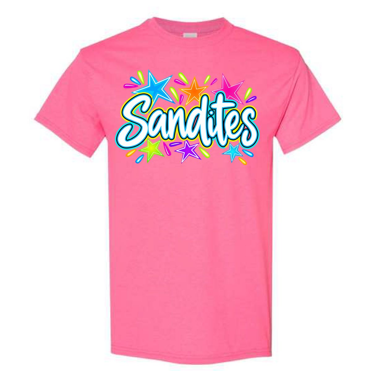 Neon Pink Sandites Tee
