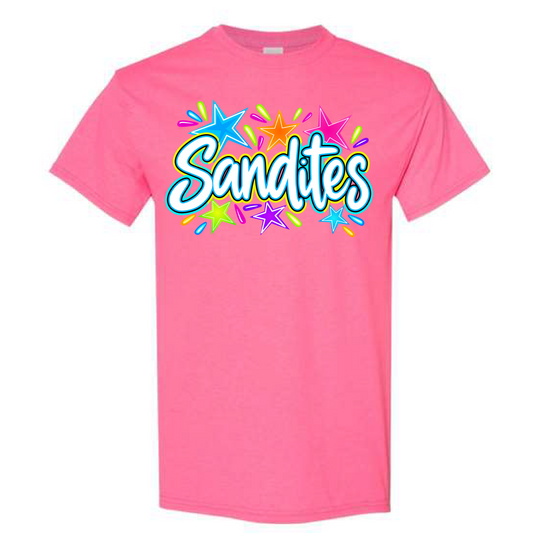 Neon Pink Sandites Tee