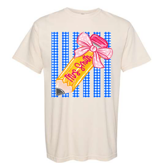Custom Pencil Teacher Tee