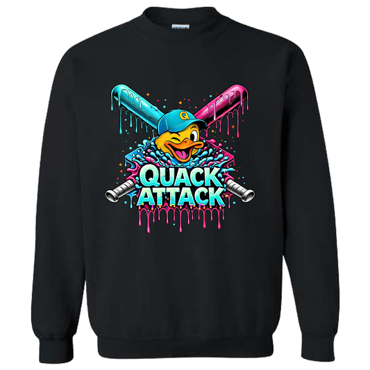 Quack Attack Black Logo Sweatshirt