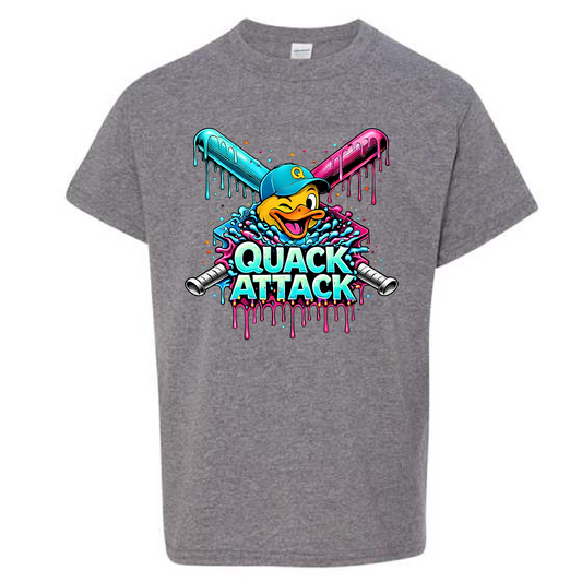 Quack Attack Gray Logo Tee