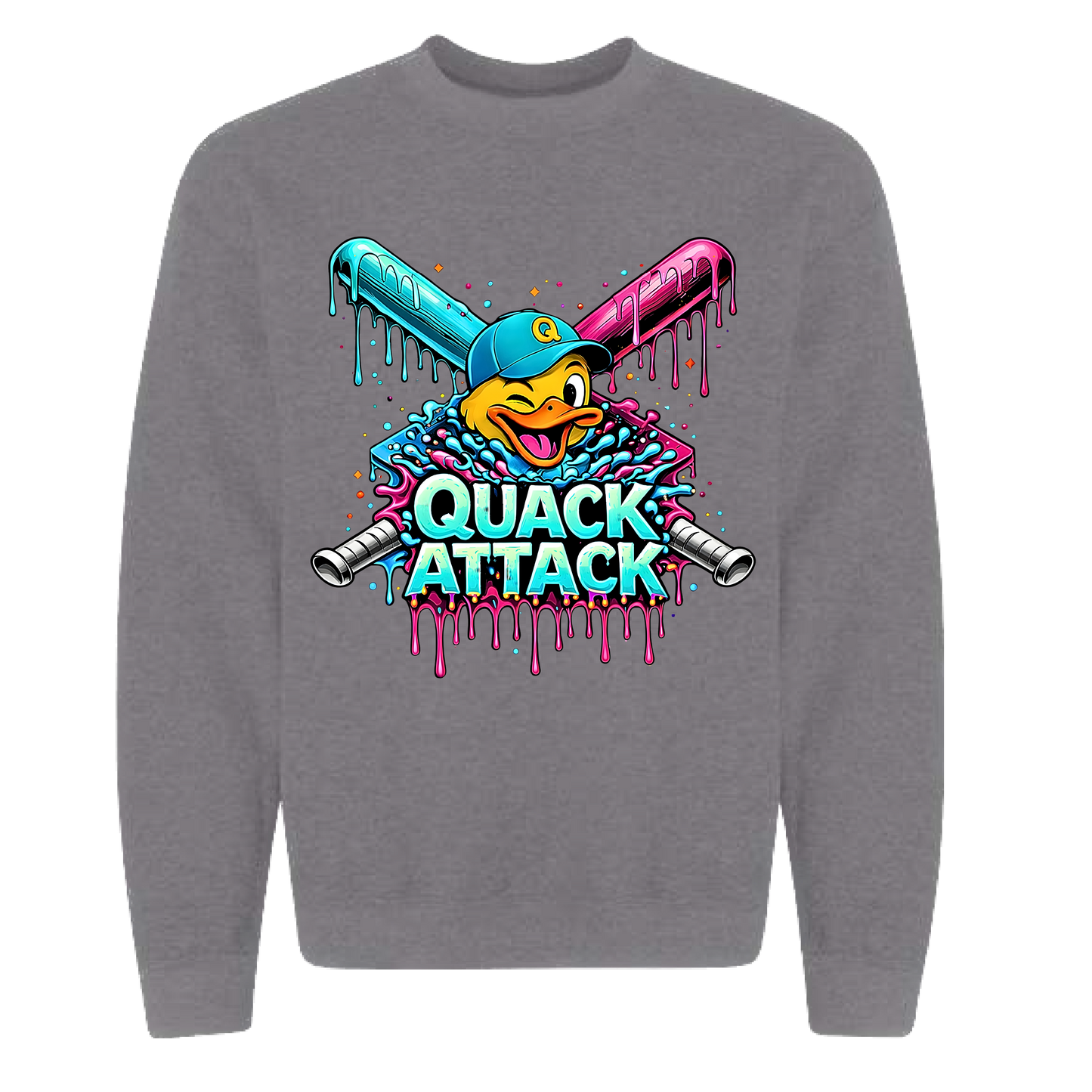 Quack Attack Gray Logo Sweatshirt