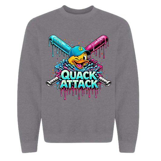 Quack Attack Gray Logo Sweatshirt