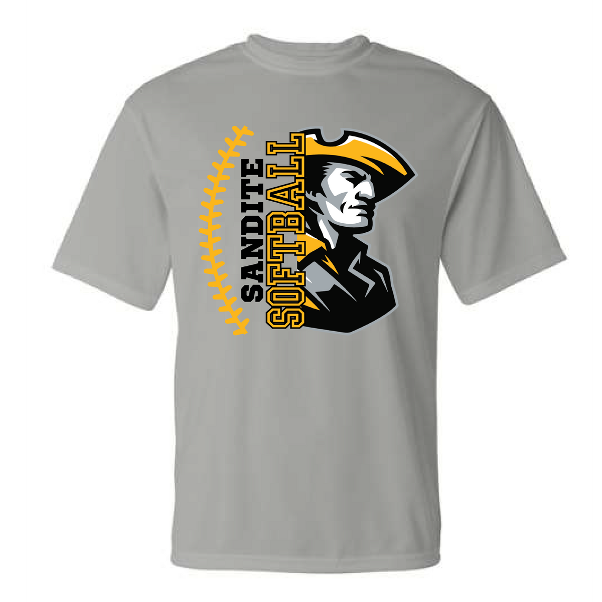 Sandite Softball DRI FIT Silver Tee