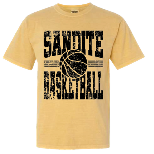 Sandite Basketball Mustard Tee