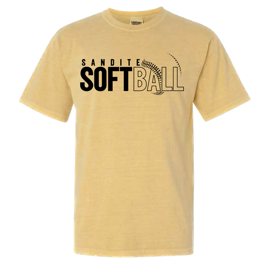 Sandite Softball Tee Mustard