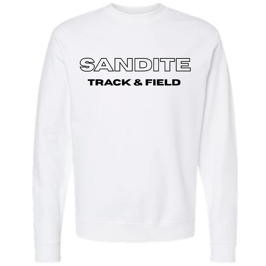 White Sandite Track & Field Logo Sweatshirt
